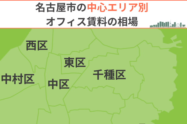 名古屋市の中心エリア別オフィス賃料の相場