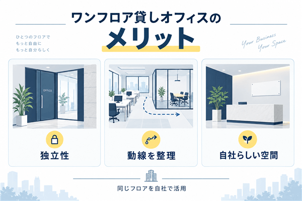 ワンフロア貸しオフィスのメリット