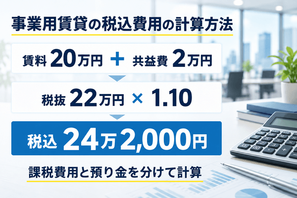 事業用賃貸の税込費用の計算方法