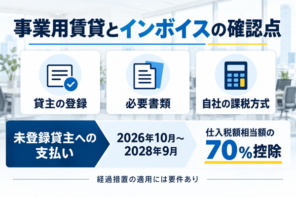 事業用賃貸とインボイスの確認点