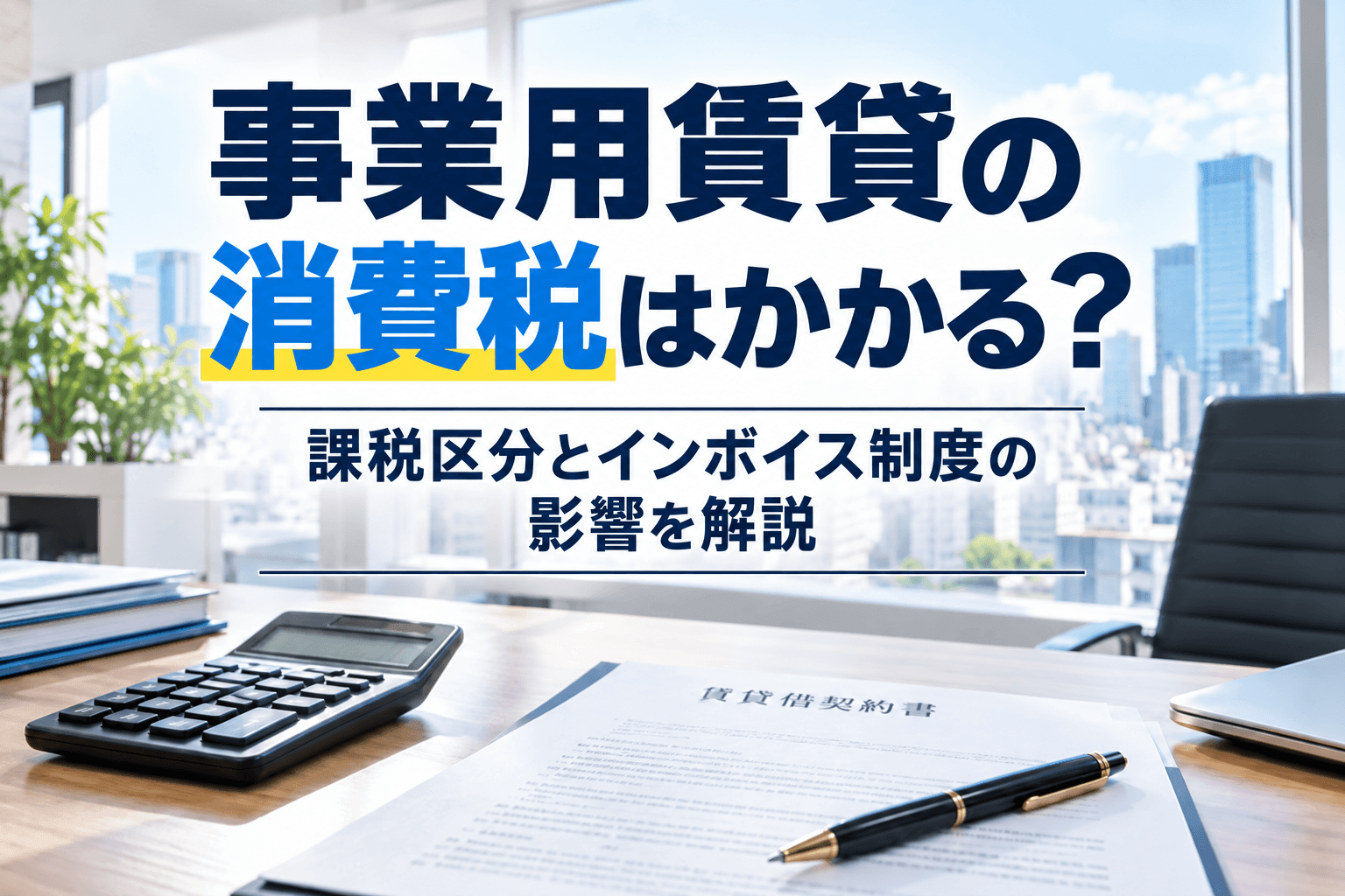 事業用賃貸の消費税はかかる?課税区分とインボイス制度の影響を解説