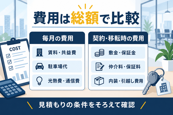 名東区のオフィスは費用と使いやすさで選ぶ