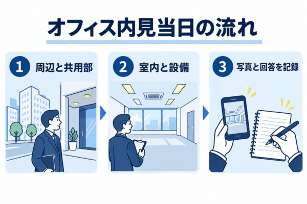 オフィス内見当日の流れ